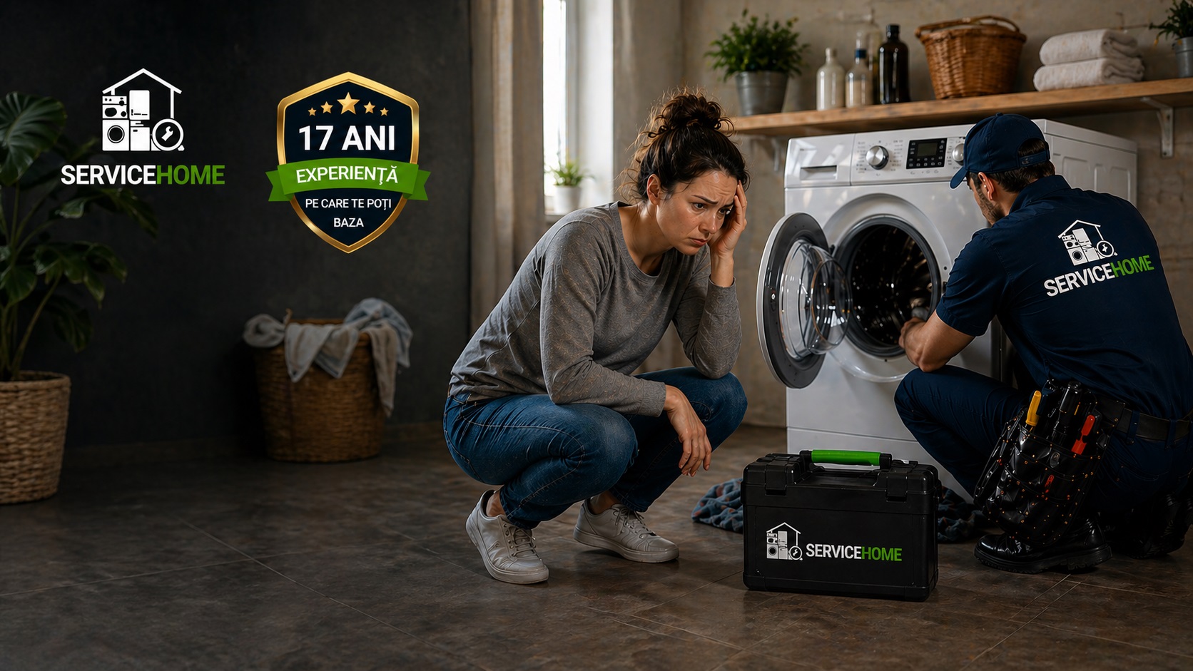 Reparatii masini de spalat rufe Bucuresti — service autorizat la domiciliu | ServiceHome